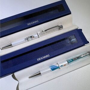 Two Swarovski ballpoint pens without ink refills